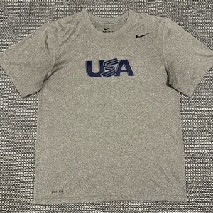 Nike Gray Dri-FIT Team USA Short Sleeve Tee